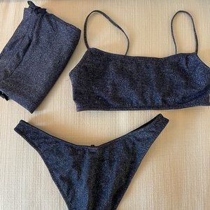 Triangl Navy Sparkle Bikini